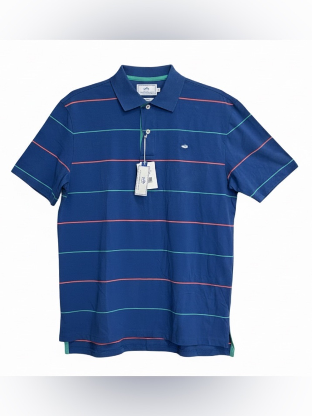 Southern Tide Men’s Polo Shirt | Blue, Pink, Green | Medium | NWT